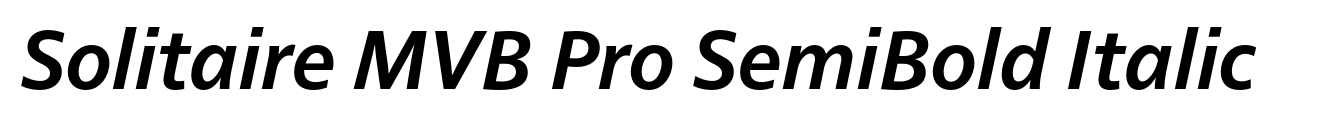 Solitaire MVB Pro SemiBold Italic image